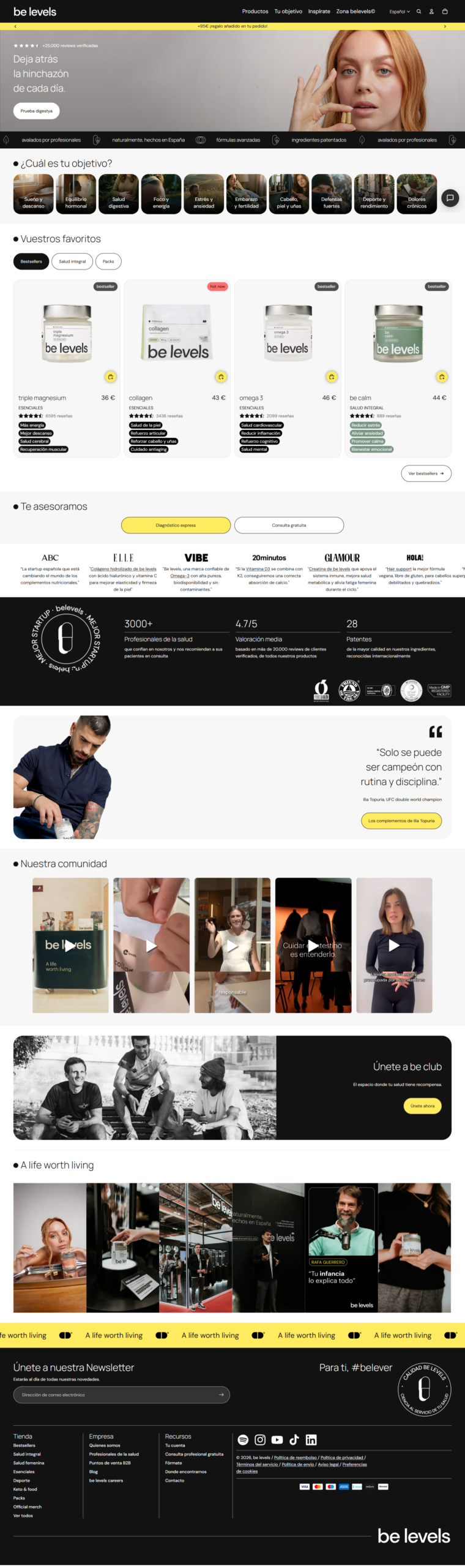 Vista completa del proyecto BELEVELS