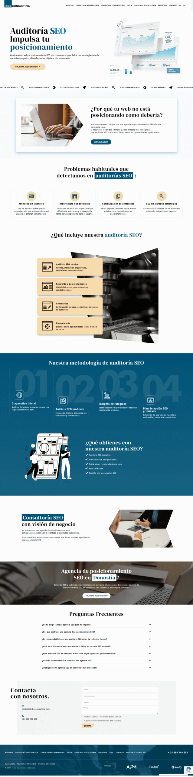 Vista completa del proyecto Ibos consulting