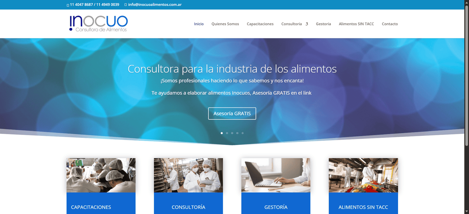 Proyecto web Inocuo alimentos