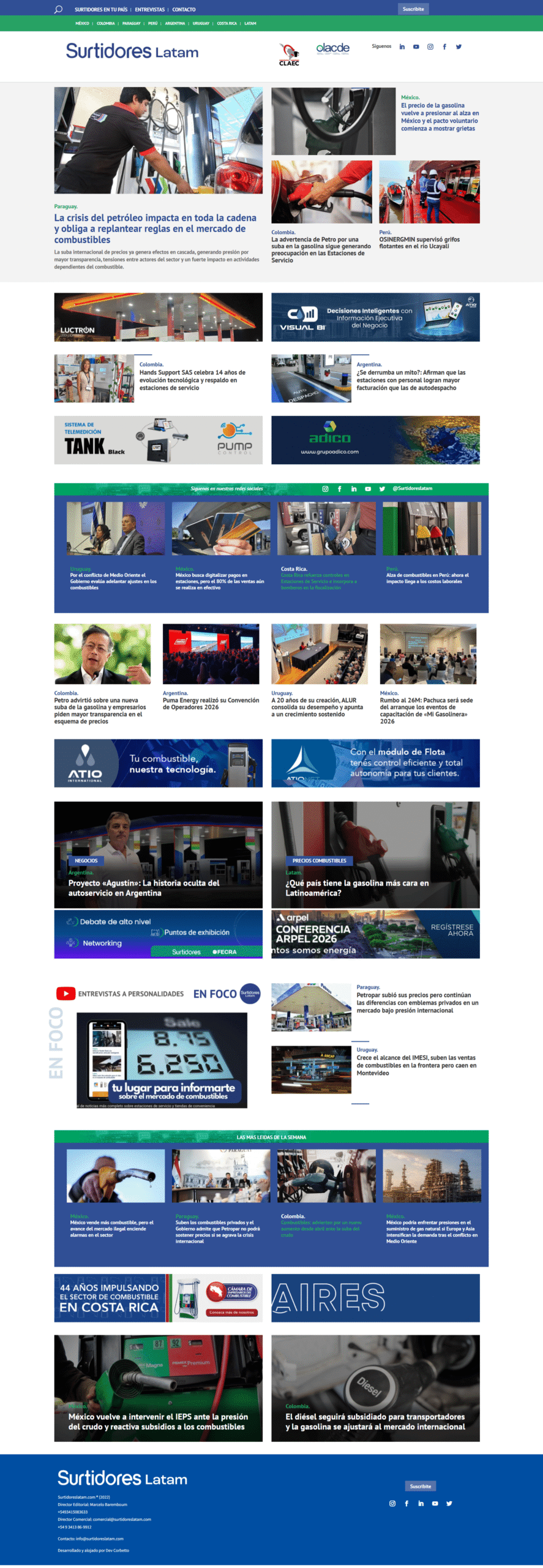 Vista completa del proyecto Surtidores Latam
