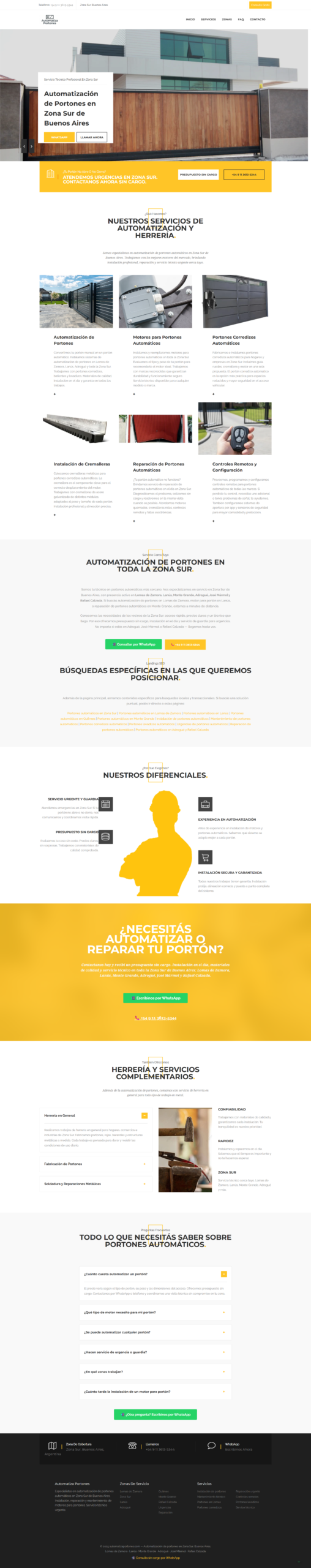 Vista completa del proyecto Automatiza Portones